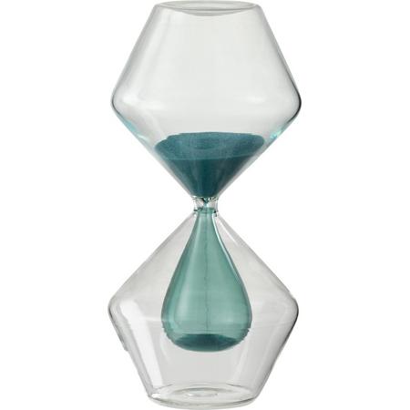 Zandloper | glas | blauw | 8.5x8.5x (h)17.5 cm